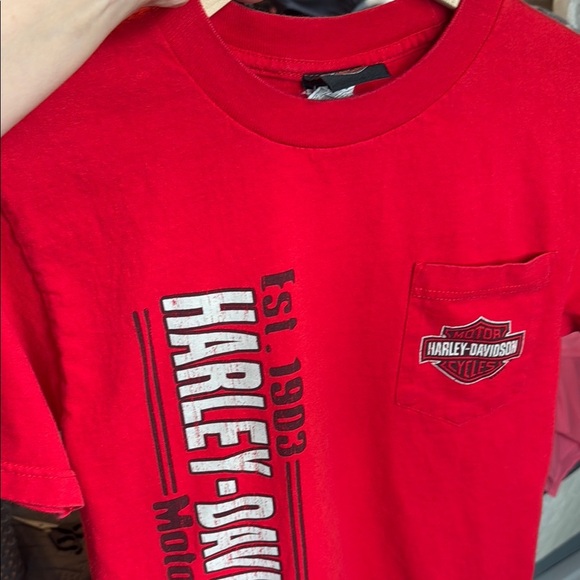 Harley-Davidson Red Short Sleeve T-shirt Sturgis South Dakota 2018 Size S - Picture 11 of 11